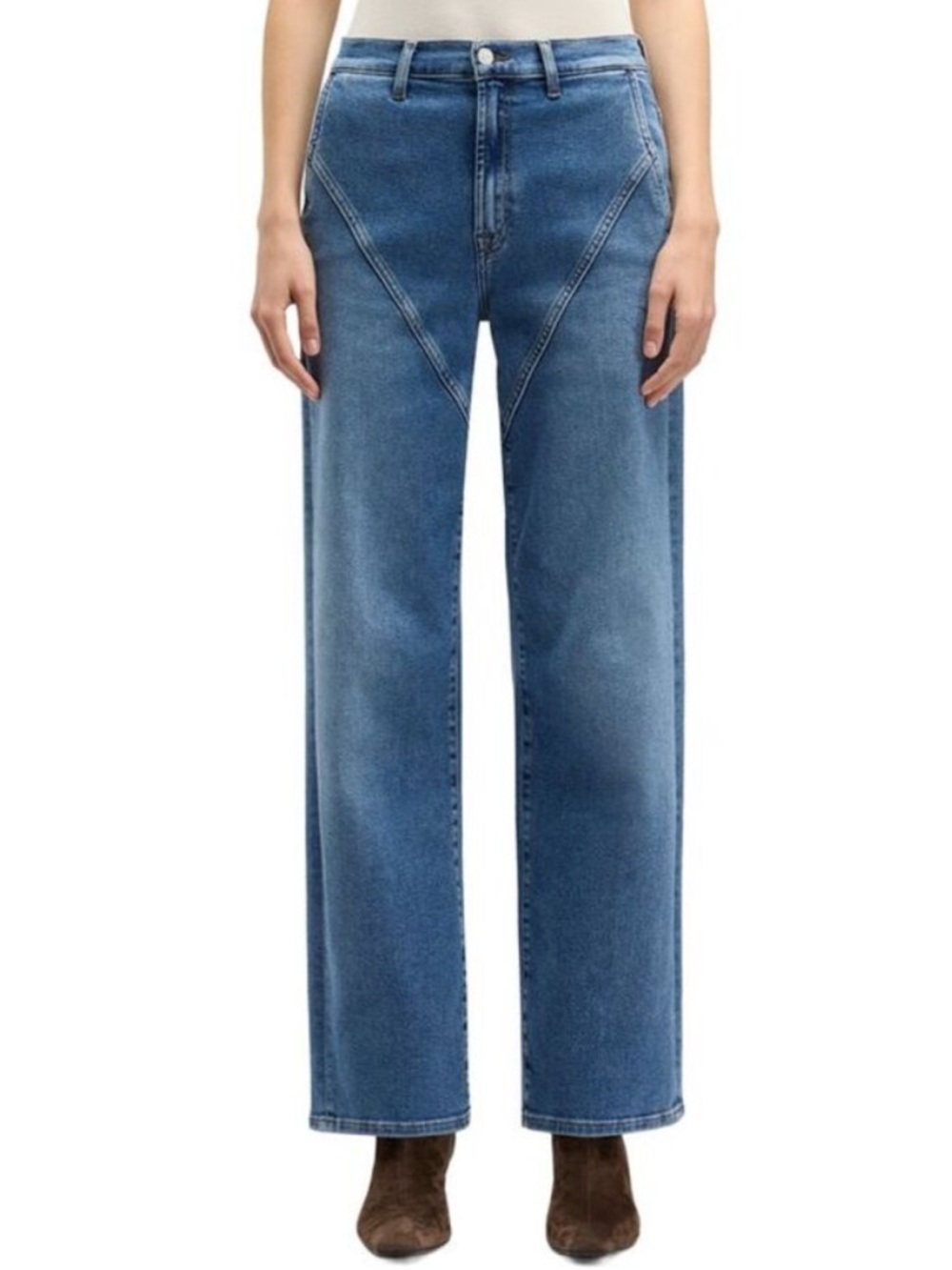 7 For All Mankind Stovepipe Oceanstone Straight Leg Jean